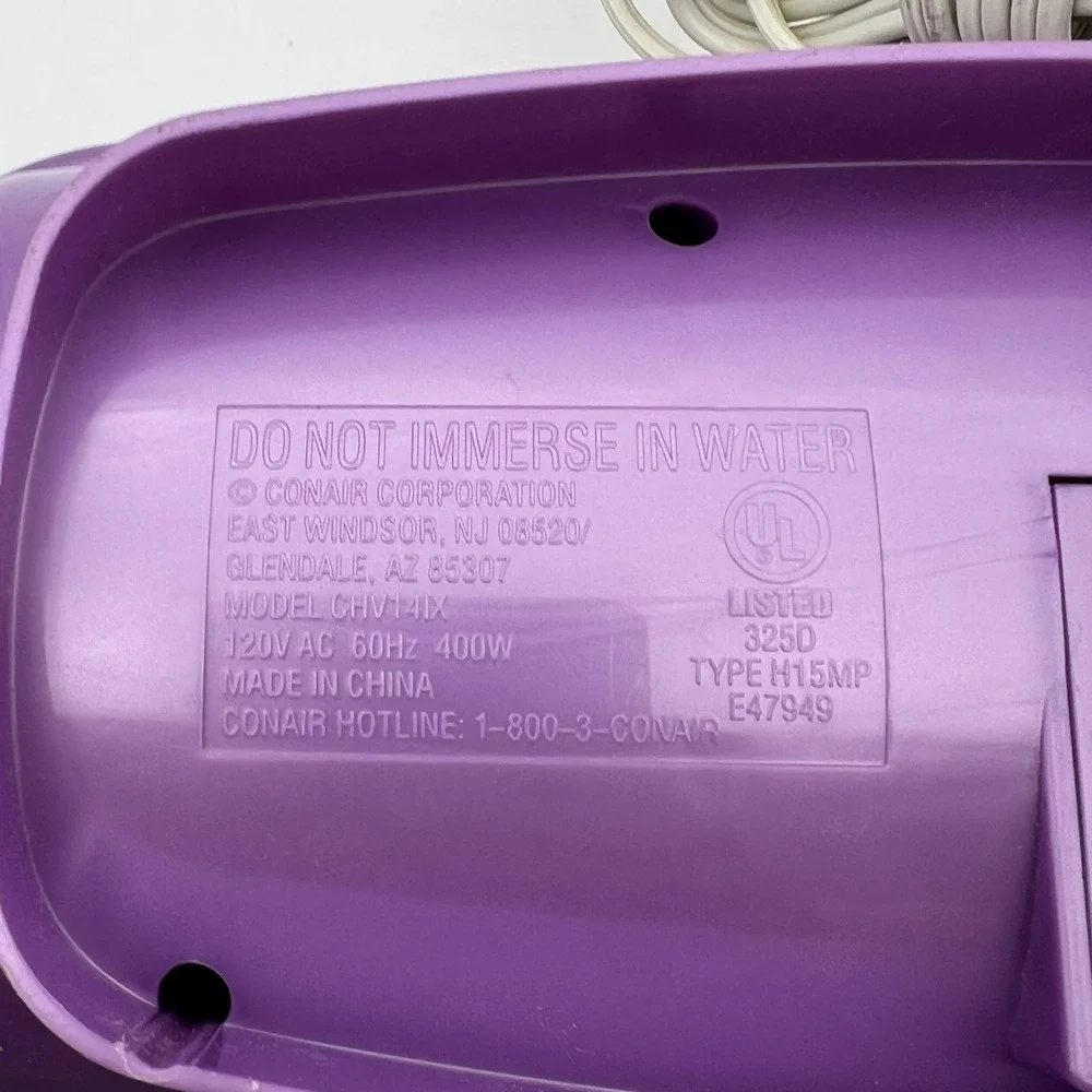 Conair Ion Shine Hair Setter 12 Flocked Rollers Purple Silver Electric HS100
